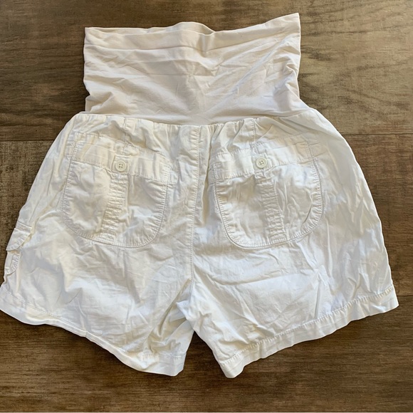White Motherhood Maternity full panel shorts - Picture 2 of 7